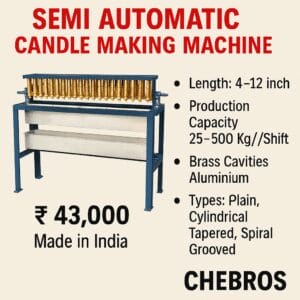 Semi Automatic Candle Making Machine – Heavy Duty Brass Moulds